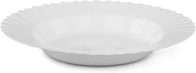 Mintra Office Mintra Home Curly Collection 9in Deep Plate  6pk White - Image 2