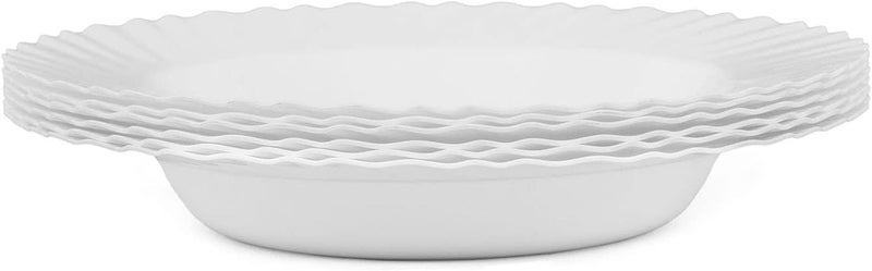 Mintra Office Mintra Home Curly Collection 9in Deep Plate  6pk White - Image 3