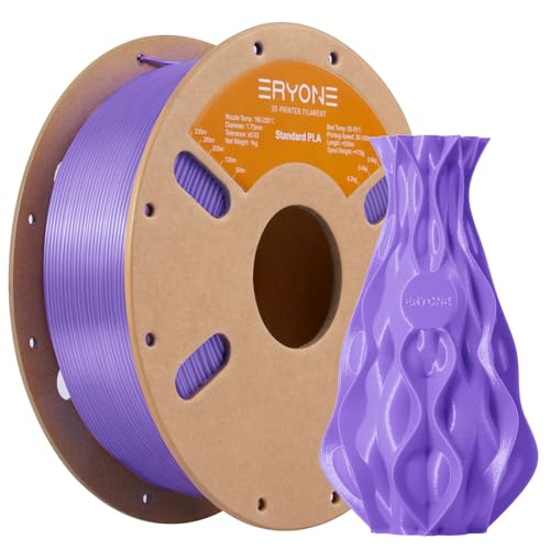 ERYONE PLA Filament 3D Printer PLA Filament 1.75mm +/- 0.03mm, PLA Filament 1KG Cardboard Spool(2.2LBS), Lavender - Image 1