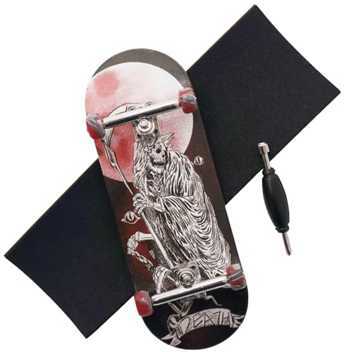 RACOFSB Pro Fingerboard 34mm Wooden Board Professional Finger Skateboard Trucks CNC Swirl Wheels Death - Image 1