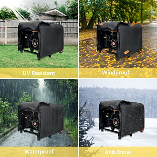 Joroamp Generator Covers for Outside, 32×24×24 in Portable Waterproof 600D for Westinghouse, Champion, Predator Generator Shed, Universal 5000-10000 Watt Generators Tent - Image 5