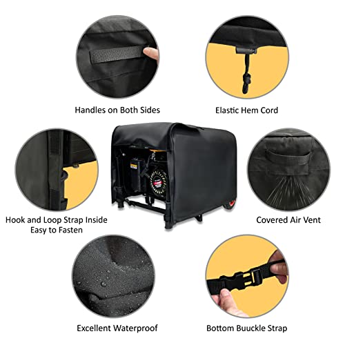 Joroamp Generator Covers for Outside, 32×24×24 in Portable Waterproof 600D for Westinghouse, Champion, Predator Generator Shed, Universal 5000-10000 Watt Generators Tent - Image 4