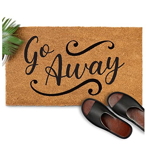 MAINEVENT Go Away Doormat 30x17 Inch Funny Door Mat Outdoor Go Away Front Door Mat Unwelcome Mat Farmhouse Style