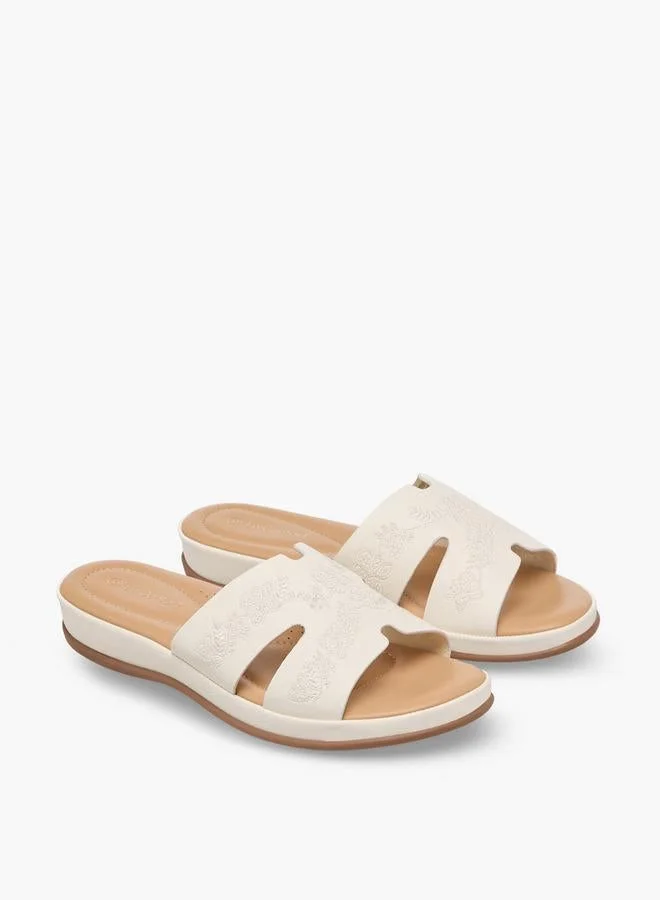 Le Confort BEIGE Women Embroidered Comfort Sandals for Women | Best Price UAE