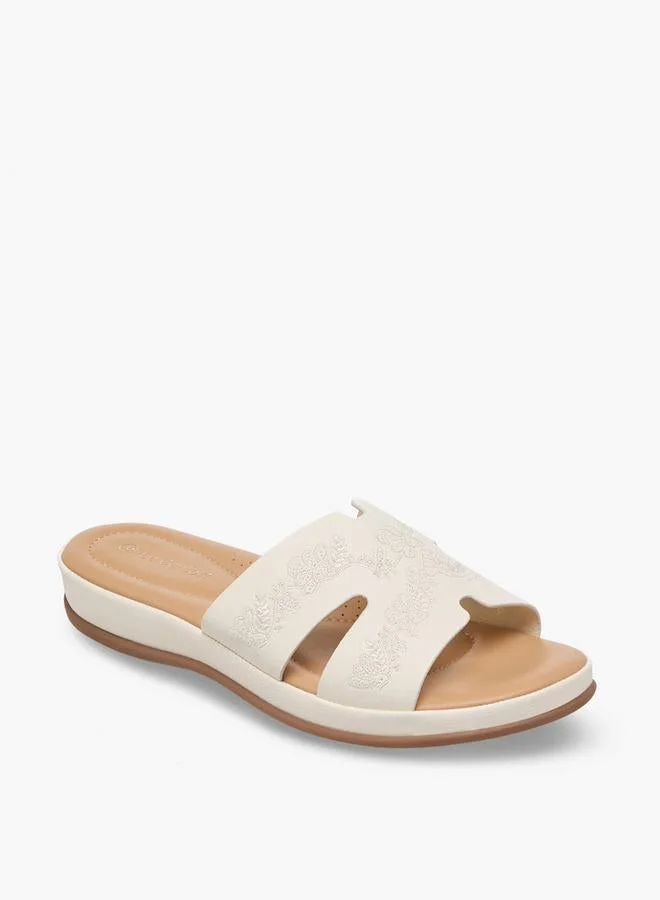 Le Confort BEIGE Women Embroidered Comfort Sandals for Women | Best Price UAE