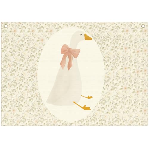 Sioial Silly Goose Nursery Rectangular Canvas BannerFlag Wall Sign Decor for Boys Girls Toddler KidsBaby Room Playroom Reading Room Bedroom DecorEaster Baby Shower Birthday Christmas Gift - Image 1