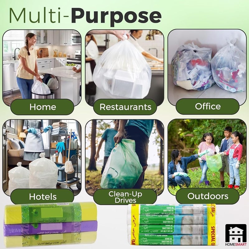 Home Smart Fragrance Garbage Plastic Bags Pack of 3 Rolls Total Bags 60 and Size 5 Gallons Good for Kitchen Home Garden and Outdoor Activity (60) - Image 4