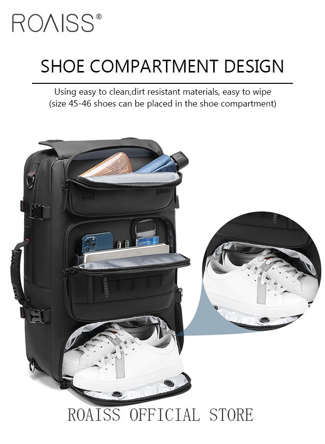 roaiss Men Backpacks Men Backpack Multifunctional Shoe Bag Large Capacity Outdoor Mountaineering Waterproof Laptop Backpack Travel Business Backpack  - Image 5