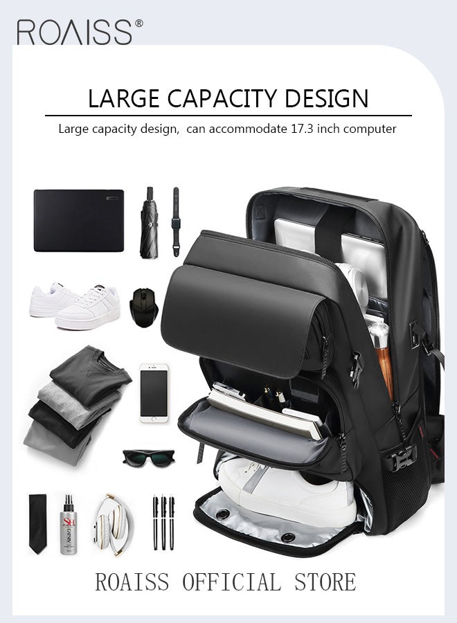 roaiss Men Backpacks Men Backpack Multifunctional Shoe Bag Large Capacity Outdoor Mountaineering Waterproof Laptop Backpack Travel Business Backpack  - Image 4