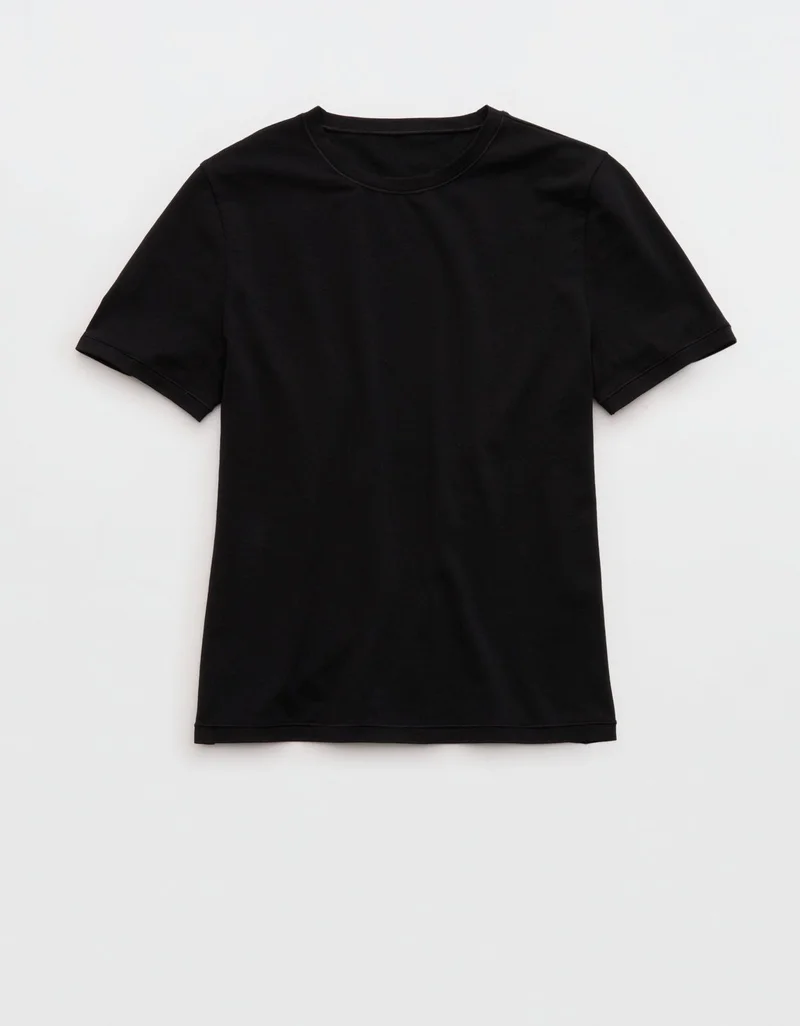 Aerie  Aerie SMOOTHEZ Cotton Blend Short Sleeve Crew T-Shirt for Women | Best Price UAE