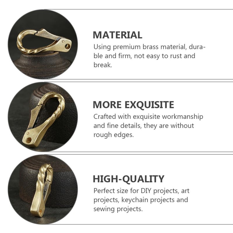 2Pcs Brass Lobster Clasps Handmade For DIY Jewelry Making And Pet Collar Accessories - Image 4