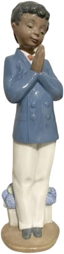 Nao by Lladro Collectible Porcelain Figurine SUNDAY SCHOOL boy praying  8 34 tall  Treasured Memories ethnic Collection - Image 1