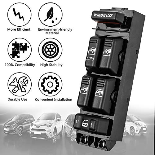 Partschoice 19259961 Power Window Switch Front Driver Side Compatible for 2000-2002 Chevy Silverado 1500HD 2500HD Suburban & 2002 Cadillac Escalade & 2001 GMC Sierra Yukon XL - Image 5