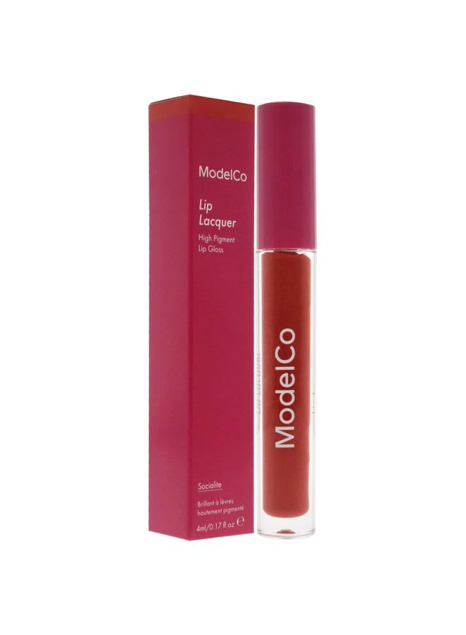 ModelCo Lip Lacquer - High-Pigment, Long-Wear Color - Non-Sticky, Comfortable Finish - Instantly Plumps Lips - Provides All-Day Moisture - Lips Feel Soft, Supple, And Kissable - Socialite - 0.17 Oz - Image 3