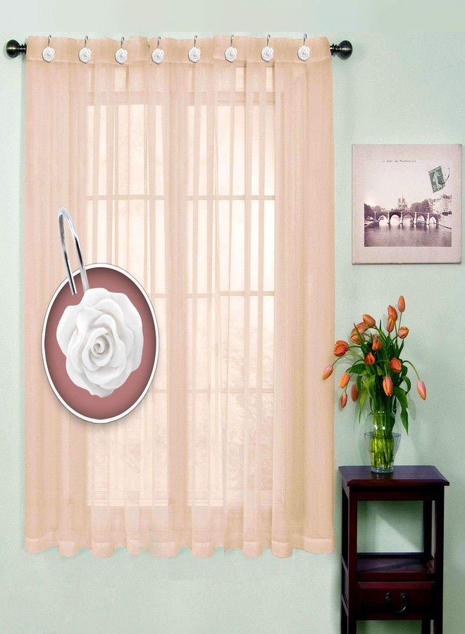 BEAVO Shower Curtain Hooks, Home Decorative Rustproof Shower Curtain Hooks Resin Rose Flower Shower Hooks Rings for Bathroom Shower Rods Curtains,Set of 12 Hooks (White) - Image 3