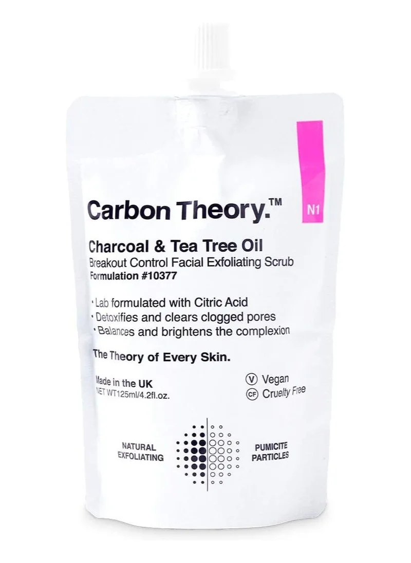 Carbon Theory Charcoal & Tea Tree Oil Breakout Control Facial Exfoliating Scrub