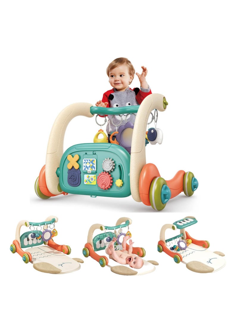 Baby Gym Play Mat with Music and Lights | Tummy Time Gym Mat Musical Activity Center for Infants Toddlers, Birthday Gift for Newborn Baby Boys and Girls - Image 1
