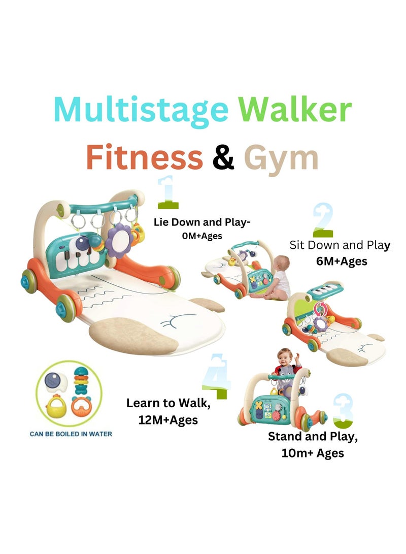 Baby Gym Play Mat with Music and Lights | Tummy Time Gym Mat Musical Activity Center for Infants Toddlers, Birthday Gift for Newborn Baby Boys and Girls - Image 5