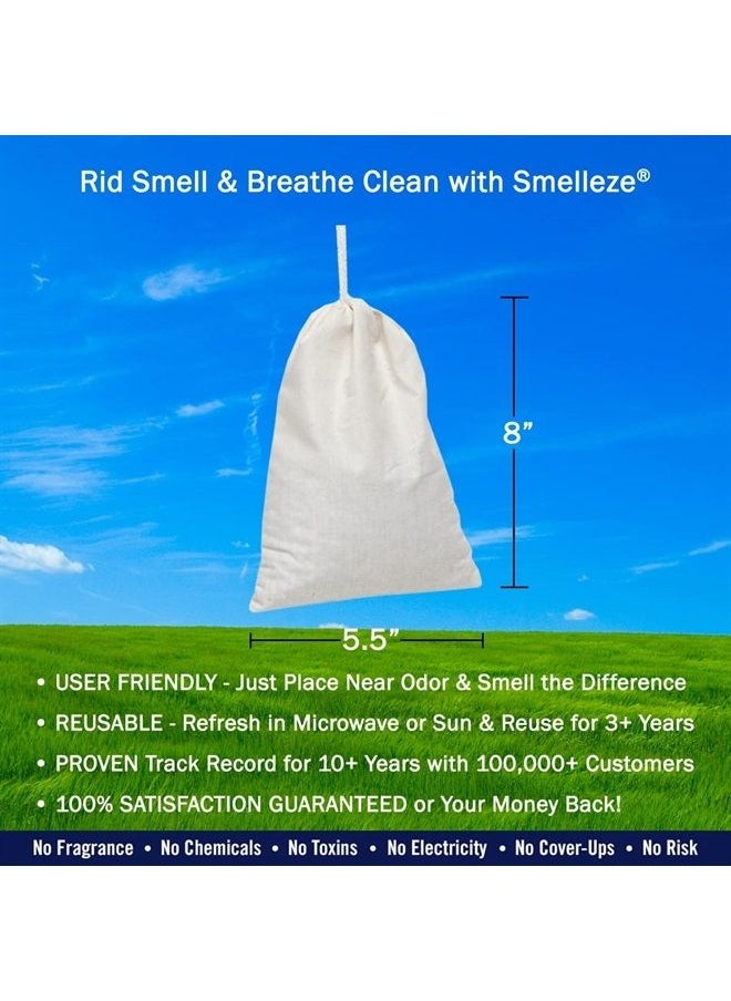 SMELLEZE - Reusable Chemical Odor Eliminator X Large Pouch: All-Natural Deodorizer Cleans Air in 150 Sq. Ft. Area - Image 1