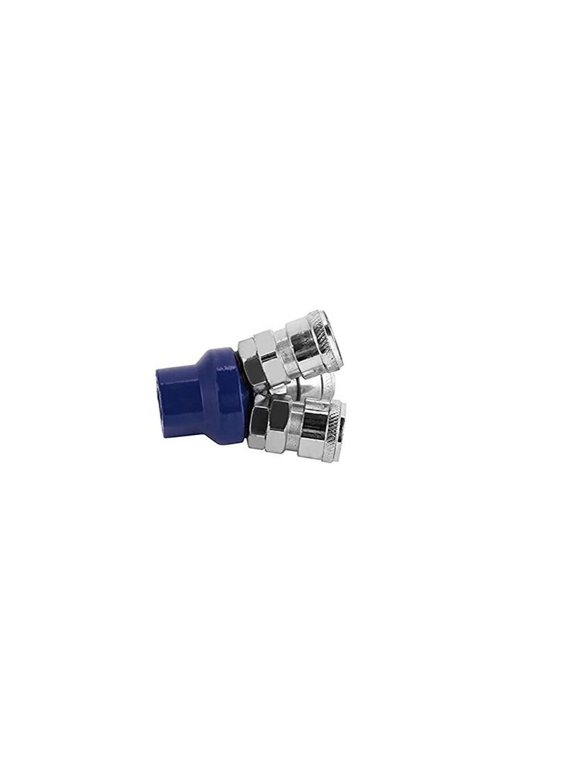 AQSON 3 Way, Quick Coupler Air Hose Connector Fittings 1/4" Female BSPT PICK - Silver, 3 Way Joint  - Image 2