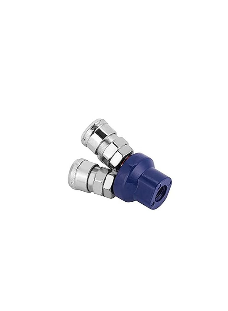 AQSON 3 Way, Quick Coupler Air Hose Connector Fittings 1/4" Female BSPT PICK - Silver, 3 Way Joint  - Image 4
