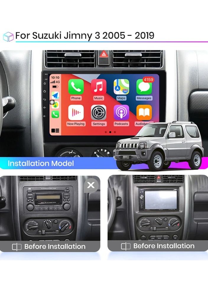 ROADSTAR Android screen For Suzuki Jimny 2007 2008 2009 2010 2011 2012 To 2019 8 Core 4GB Ram Android  Carplay Wireless Rear camera included Video GPS Navigation Multimedia DSP SIM Card Support  - Image 4