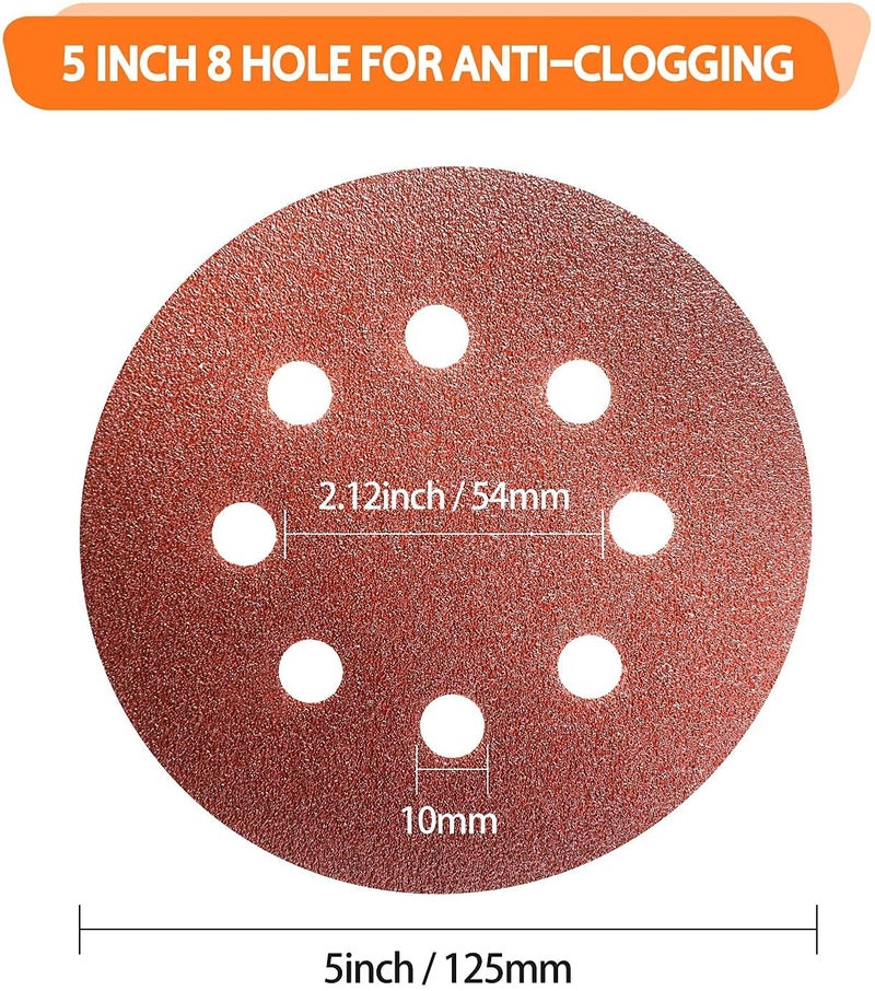 Inditrust 5-Inches Round Sanding Disc Hook and Loop Sand Paper in Bulk for Orbital Sander (80 Grit, 50 pcs) - Image 2
