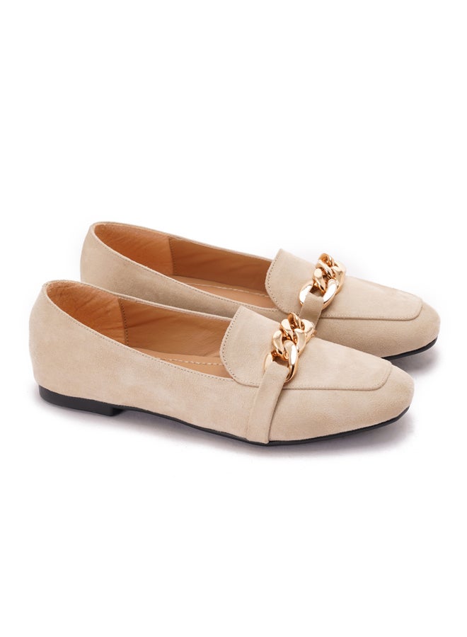 TGS Large Chain Suede Loafers - Image 1