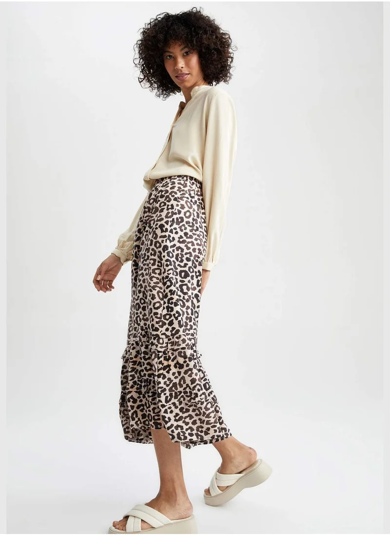 DeFacto Leopard Print Maxi Skirt