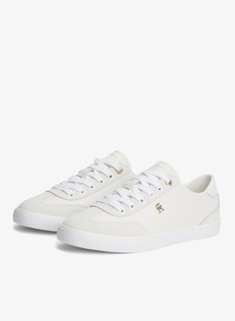TOMMY HILFIGER Leather TH Monogram Vulcanised Trainers - Image 3