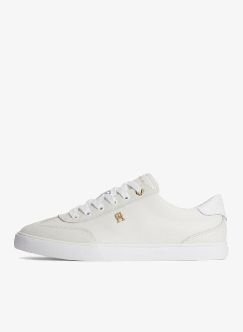 TOMMY HILFIGER Leather TH Monogram Vulcanised Trainers - Image 2