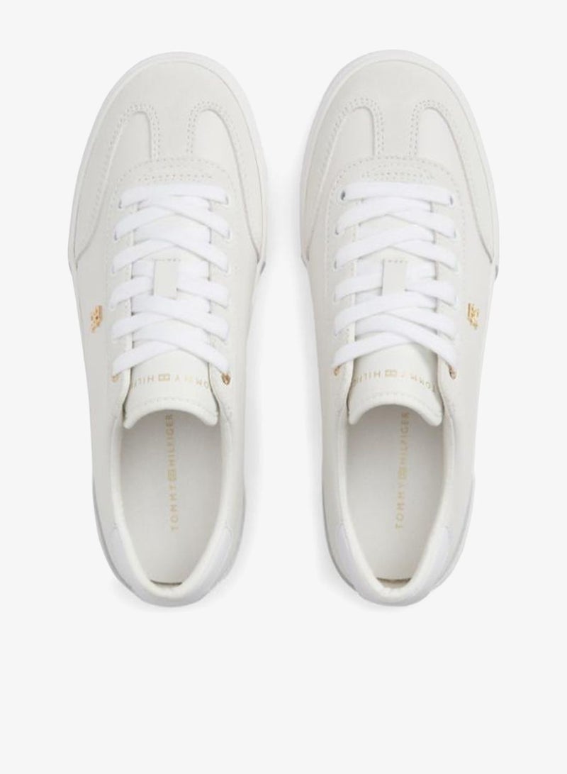 TOMMY HILFIGER Leather TH Monogram Vulcanised Trainers - Image 5