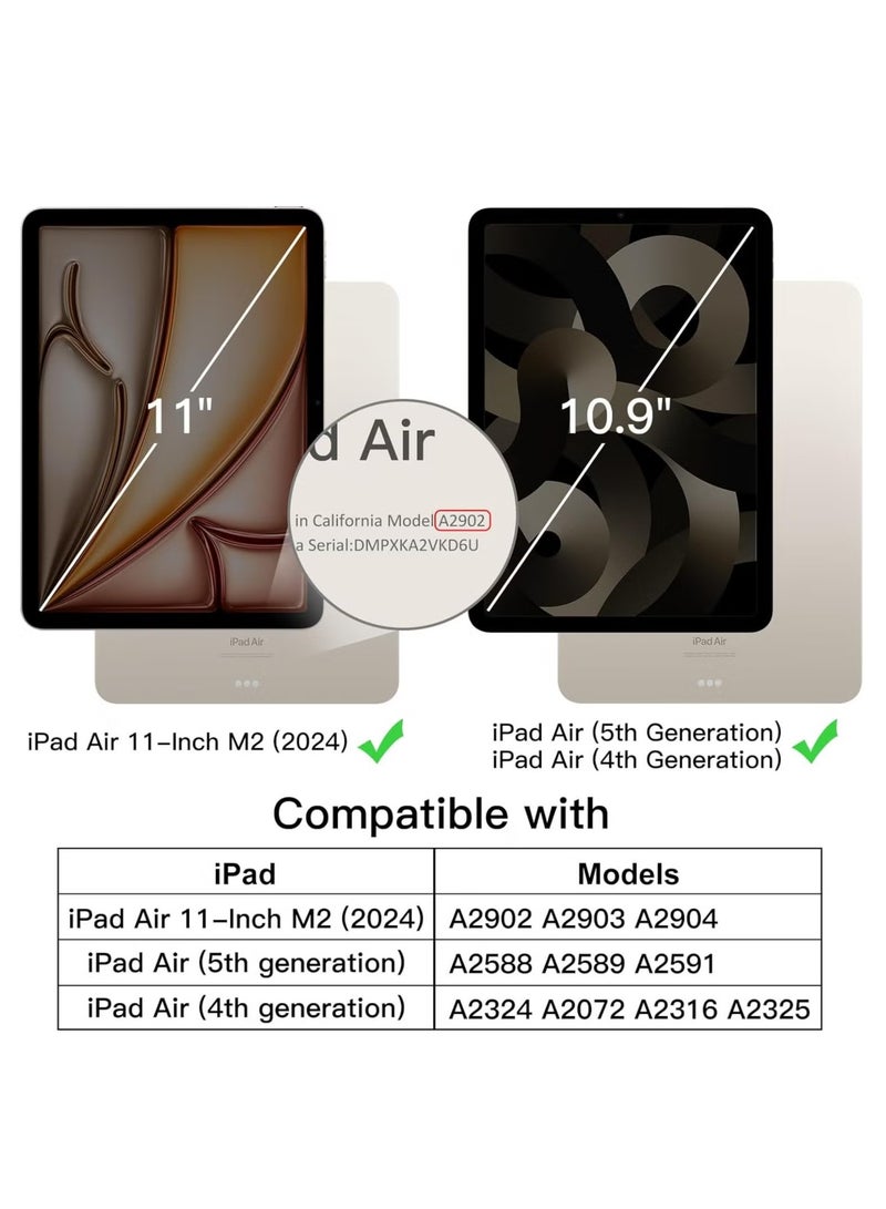 JAJEEK iPad Air 11-inch M2 2024 6th Generation Case with Pencil Holder – Silicone Magnetic Cover Slim Tablet Cover for iPad Air 11 inch M2 6th Generation - Image 2