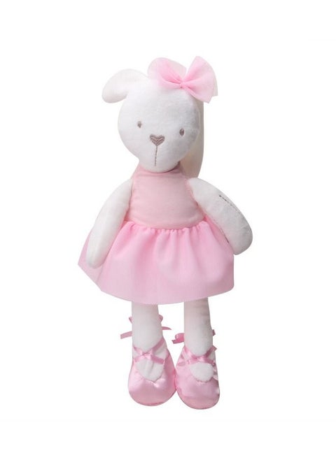 Dolls Plush Bunny Rabbit Soft Toys, Bunny Soft Plush Ballet Doll (Color : White/Pink)