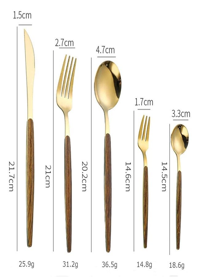 Leeonz® Silverware Kitchen Utensil Set, Tableware Cutlery Set for Home and Restaurant, Dishwasher Safe (Silver, Set of 5PCS) - Image 4