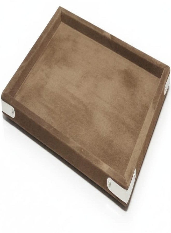 SENTONI Velvet Jewellery Display Tray | 14 x 10 Inch Organizer for Rings, Earrings, Bracelets, Beads & Accessories (Coco) - Image 1