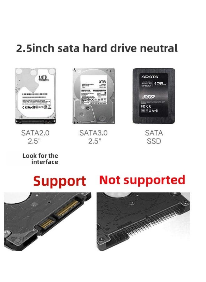 Generic - Notebook Box 2.5 "usb2.0 Mobile External SSD Solid State Mechanical Shell Haoge-Capacity:Dark Gray Usb2.0 With Storage Bag - Image 1
