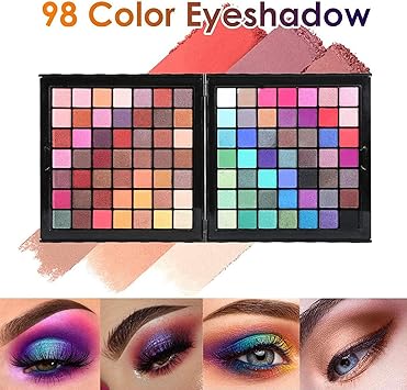 VIOLA HOUSE 177 Colors Eyeshadow Palette with Mirror Applicators All in One Makeup Kit for Women MultiColour Makeup Set Suitable for Blush Eyeshadow Lipstick Eyebrows - Image 5