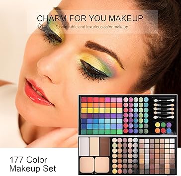 VIOLA HOUSE 177 Colors Eyeshadow Palette with Mirror Applicators All in One Makeup Kit for Women MultiColour Makeup Set Suitable for Blush Eyeshadow Lipstick Eyebrows - Image 4
