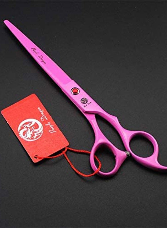 Purple Dragon Professional 7.0 inch 4PCS Pet Grooming Scissors Kit Japan Premium Steel Straight & Curved & Thinning Blade Dog Hair Cutting Shears Set with Case - Image 2