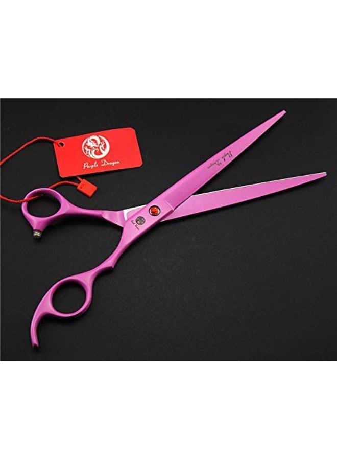 Purple Dragon Professional 7.0 inch 4PCS Pet Grooming Scissors Kit Japan Premium Steel Straight & Curved & Thinning Blade Dog Hair Cutting Shears Set with Case - Image 5