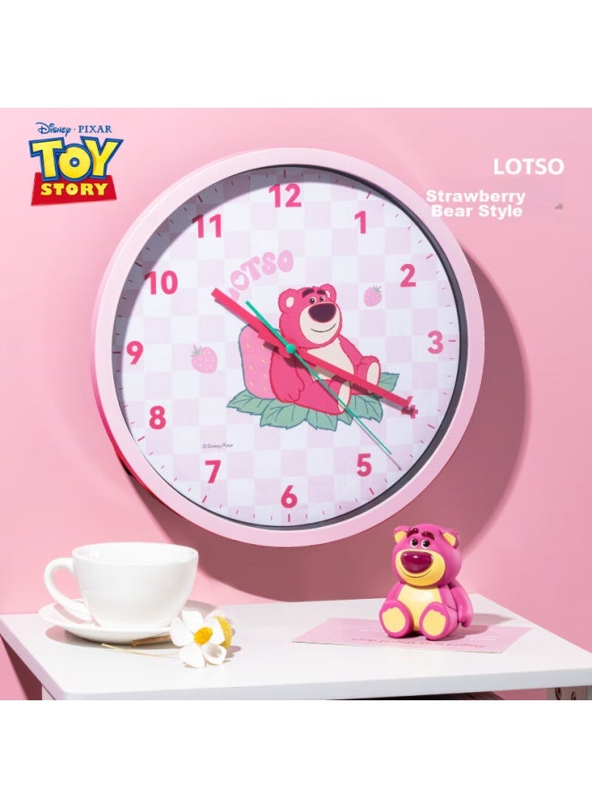 Disney Disney Wall Clock, Living Room Children's Bedroom Cartoon Wall Clock, Cute Decorative Quiet Large Size Home Wall Clock For Students 29.5cm Strawberry Bear A79024-t1x  - Image 1