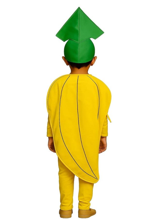 QuickBazaar Fruits & Vegetable Cutout Costume for Kids/Apple, Mango, Banana, Carrot, Brinjal, Tomato, Watermelon & More/Perfect for Fancy Dress Costume & Stage Shows (Banana Cutout, 3-4 Y) - Image 2