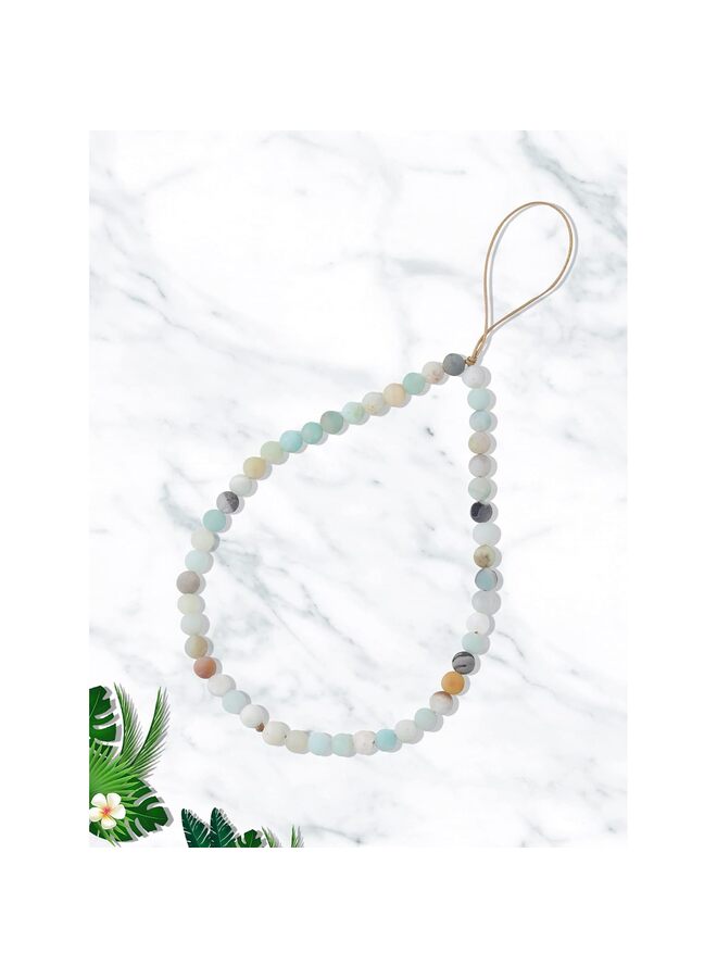 LAMAY THE WHITE SHOP Cell Phone Lanyard Wrist Strap Handmade Natural Gemstone Phone Chain string Semi-Precious Gem Stones Beaded Phone Charm for Keychain Phone Hanging Accessories - Image 1