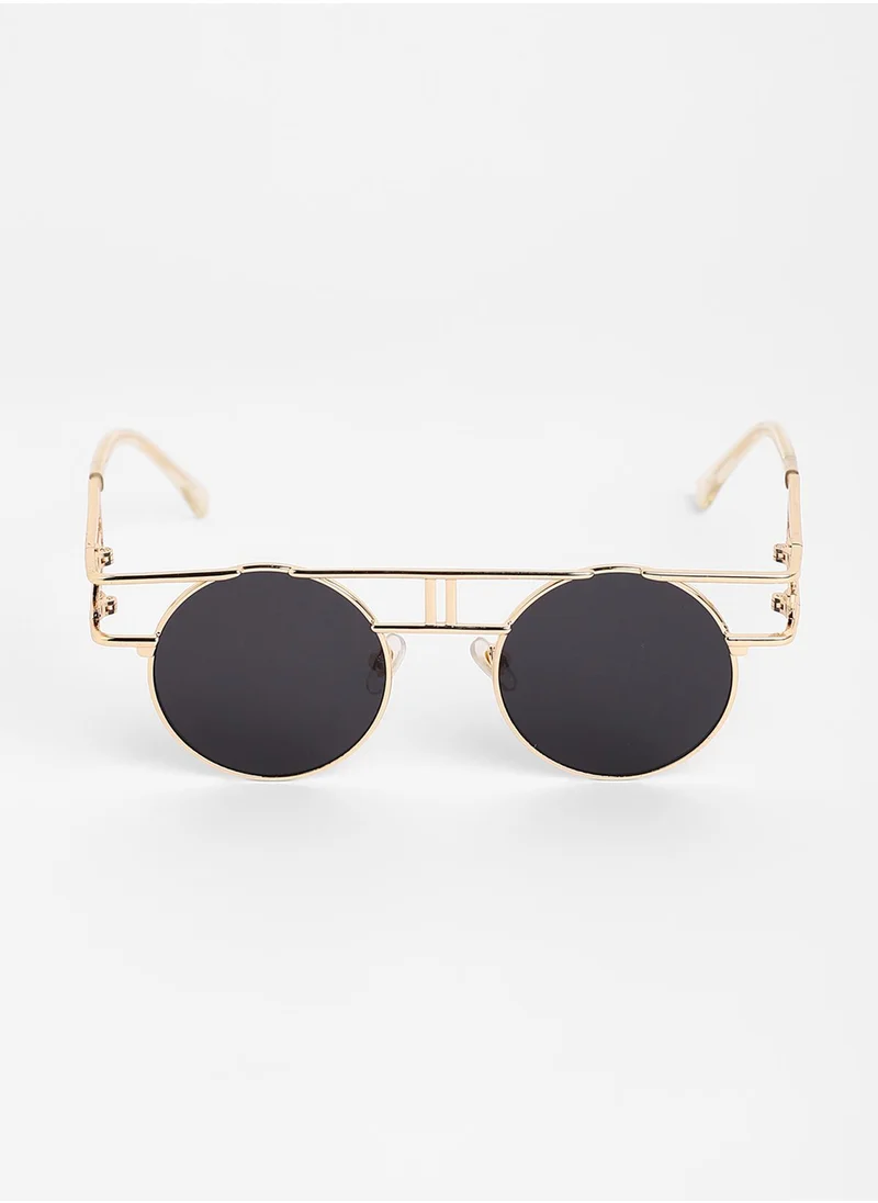 Haute Sauce The Indie Round Sunglasses - Midnight Black