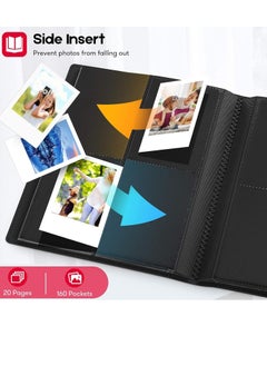 BIGTHREE 160 Pockets Mini Photo Album for Fujifilm Instax Mini Camera, for Polaroid Snap, for Z2300, for SocialMatic Instant Cameras & for Zip Instant Printer,with 50 Colorful Stickers (Black)  - Image 4