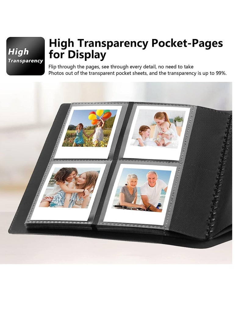 BIGTHREE 160 Pockets Mini Photo Album for Fujifilm Instax Mini Camera, for Polaroid Snap, for Z2300, for SocialMatic Instant Cameras & for Zip Instant Printer,with 50 Colorful Stickers (Black) - Image 5