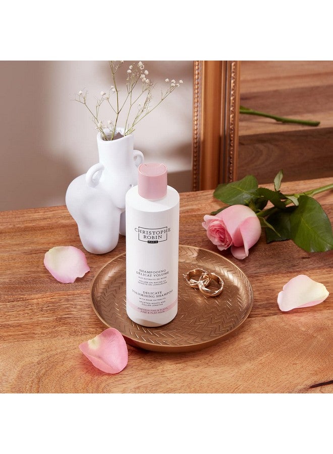 Christophe Robin Delicate Volumizing Shampoo With Rose Extracts For Thin Fine And Flat Hair Jumbo Size 16.9 Fl. Oz - Image 3