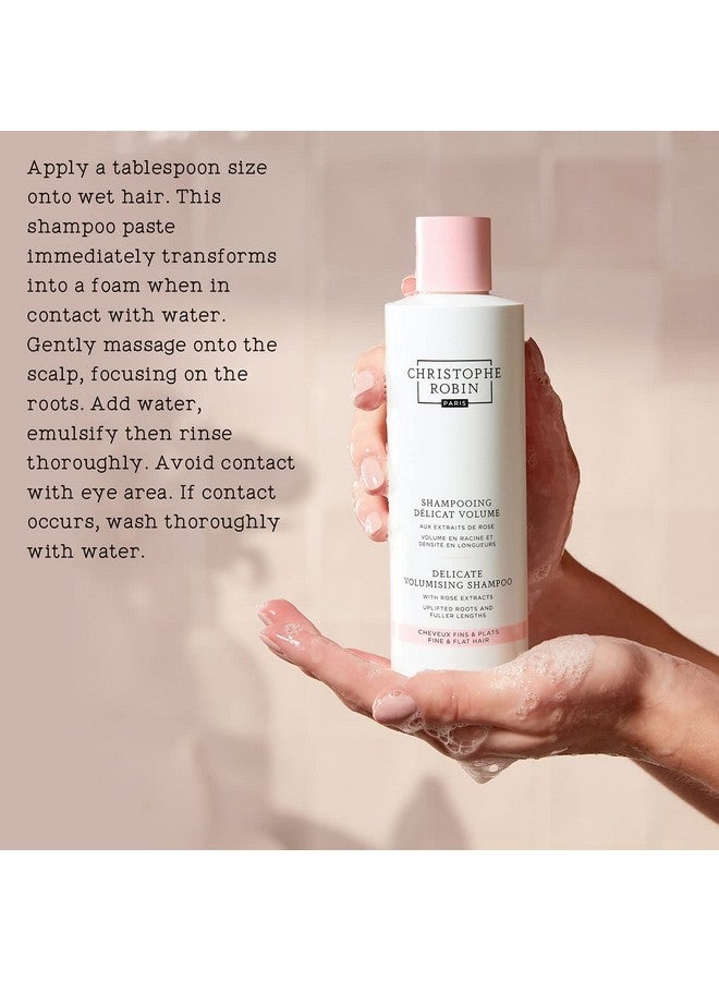 Christophe Robin Delicate Volumizing Shampoo With Rose Extracts For Thin Fine And Flat Hair Jumbo Size 16.9 Fl. Oz - Image 5