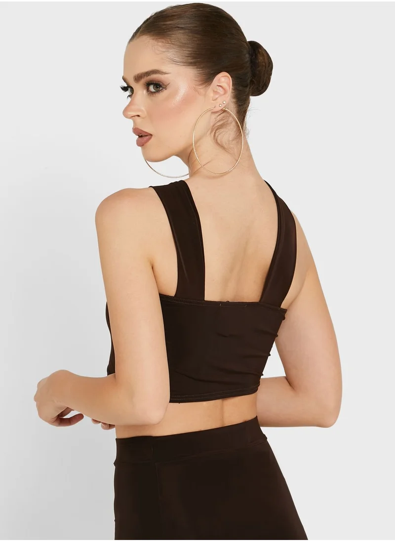 LASULA Halter Neck Wrap Top